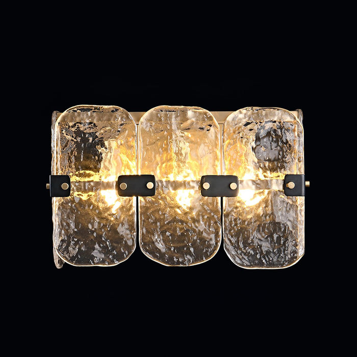 Massive Glass Wall Sconces.