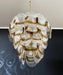 Mazzega Murano Transparent Amber Glasses Chandelier-DWHOME
