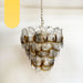 Mazzega Murano Transparent Amber Glasses Chandelier-DWHOME