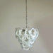 Mazzega Murano Transparent White Glasses Chandelier-DWHOME