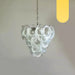 Mazzega Murano Transparent White Glasses Chandelier-DWHOME