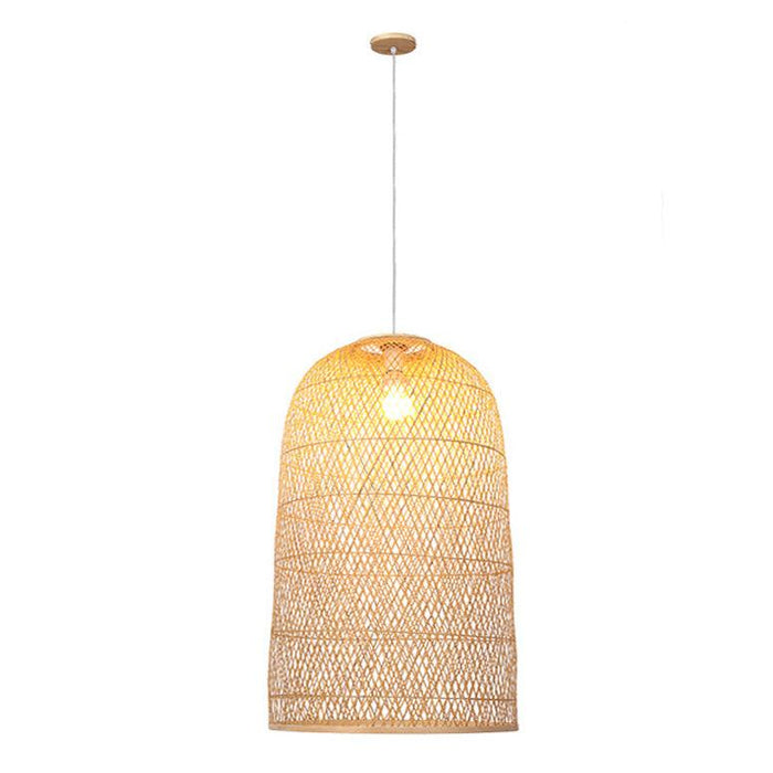 Kandang Rattan Wicker Bamboo Cage Pendant Light.