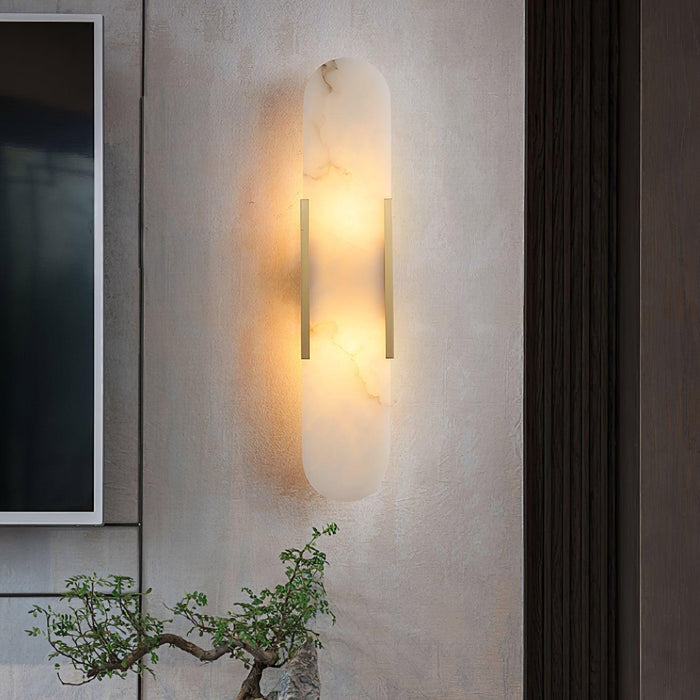 Melange Elongated Alabaster Wall Lamp - DWHOME