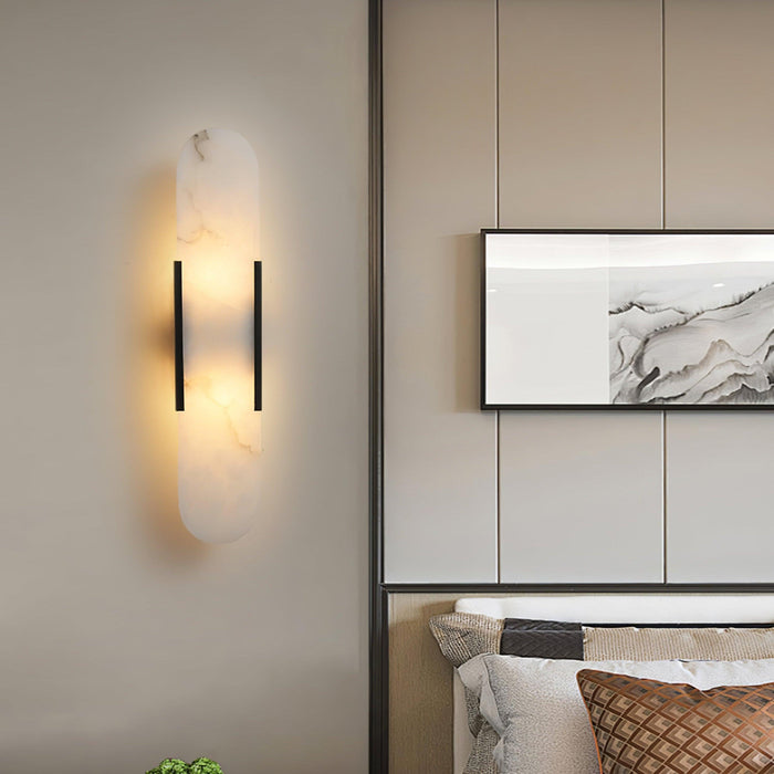 Melange Elongated Alabaster Wall Lamp - DWHOME