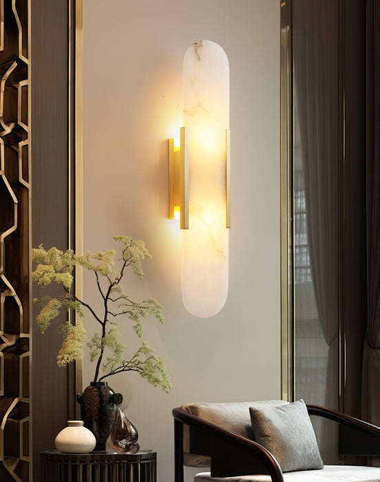 Melange Elongated Alabaster Wall Lamp - DWHOME