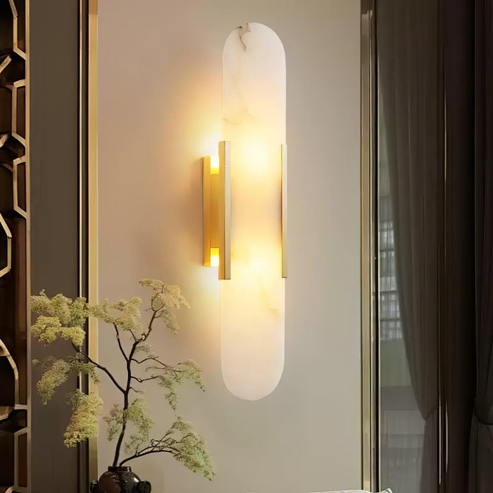 Melange Elongated Alabaster Wall Lamp - DWHOME