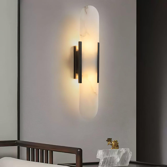 Melange Elongated Alabaster Wall Lamp - DWHOME