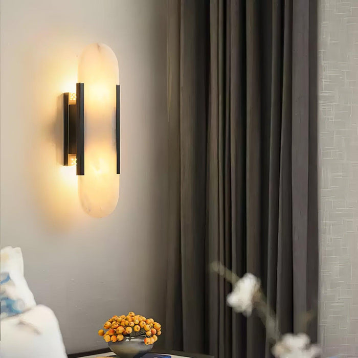 Melange Elongated Alabaster Wall Lamp - DWHOME