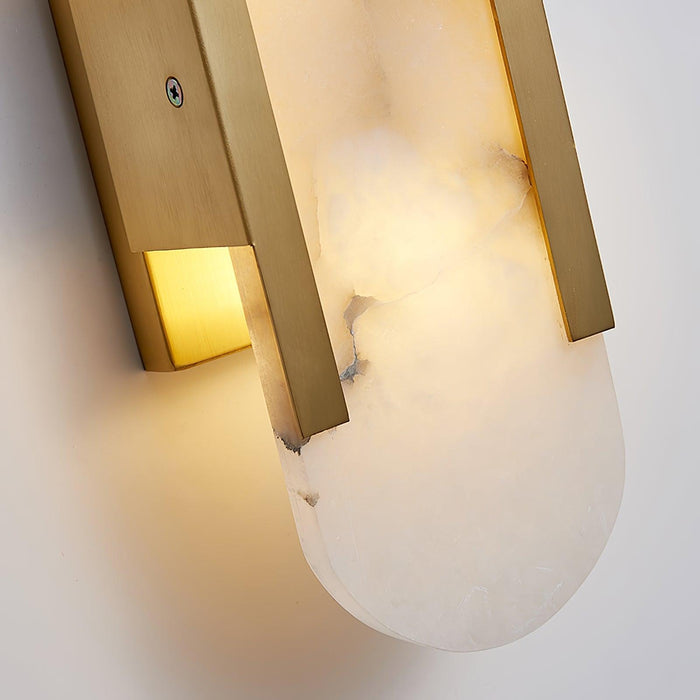 Melange Elongated Alabaster Wall Lamp - DWHOME