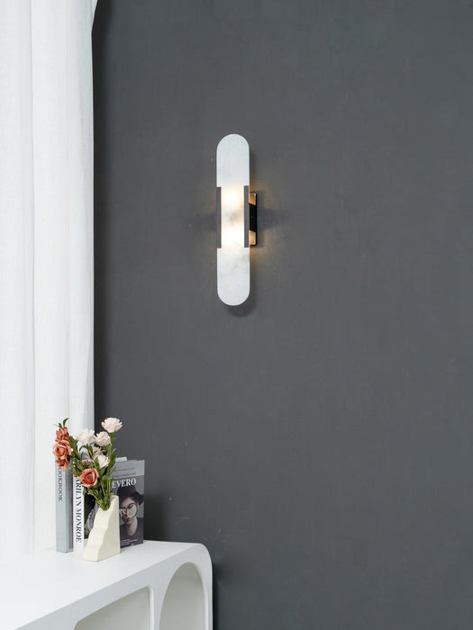 Melange Elongated Alabaster Wall Lamp - DWHOME