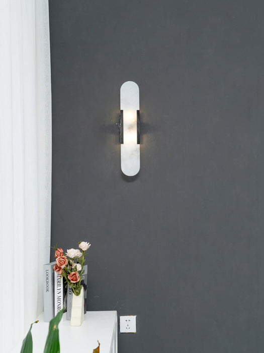 Melange Elongated Alabaster Wall Lamp - DWHOME