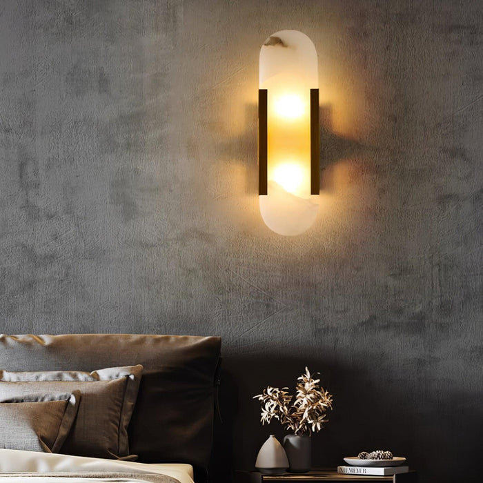 Melange Elongated Alabaster Wall Lamp - DWHOME