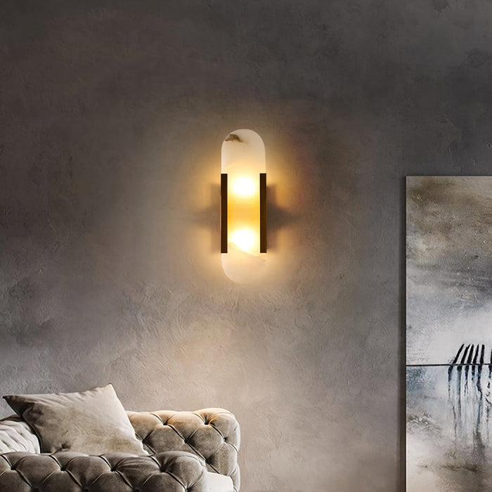 Melange Elongated Alabaster Wall Lamp - DWHOME