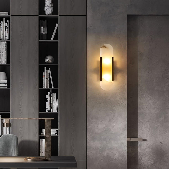 Melange Elongated Alabaster Wall Lamp - DWHOME