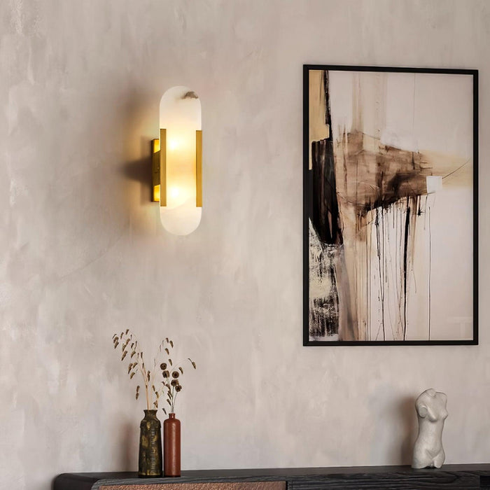 Melange Elongated Alabaster Wall Lamp - DWHOME