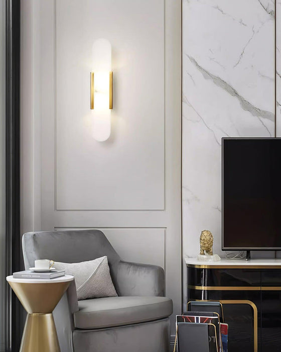 Melange Elongated Alabaster Wall Lamp - DWHOME