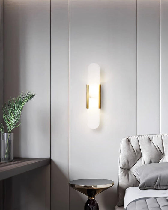 Melange Elongated Alabaster Wall Lamp - DWHOME