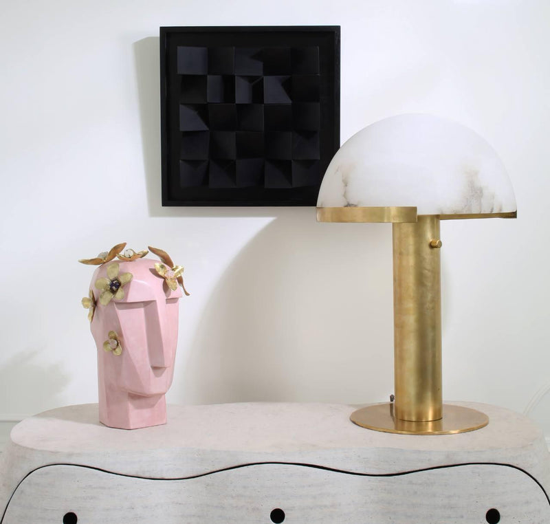 Elegance Alabaster Table Lamp-DWHOME