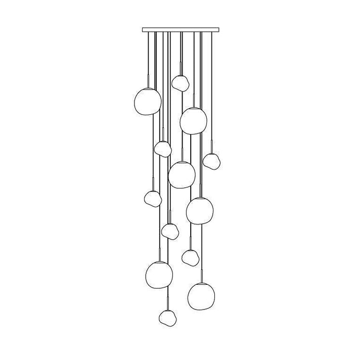 Multi Lava Round Pendant Lamp-DWHOME