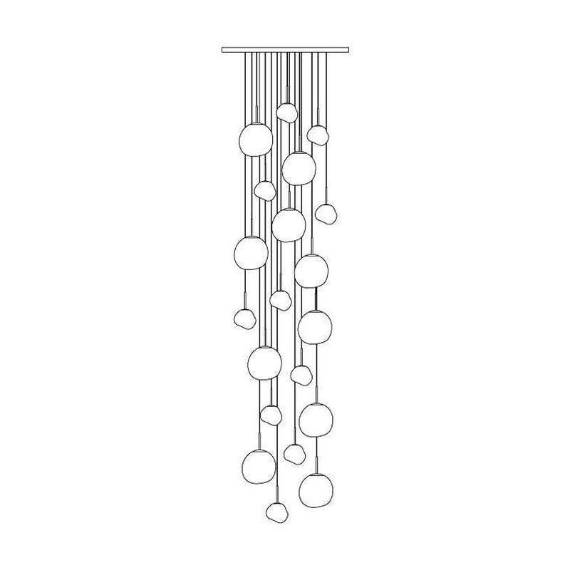 Multi Lava Round Pendant Lamp-DWHOME