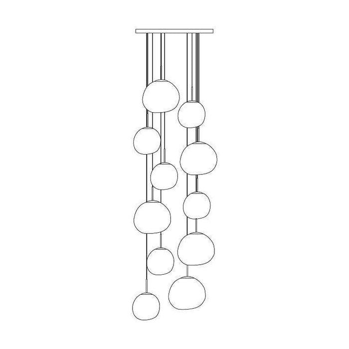 Multi Lava Round Pendant Lamp-DWHOME