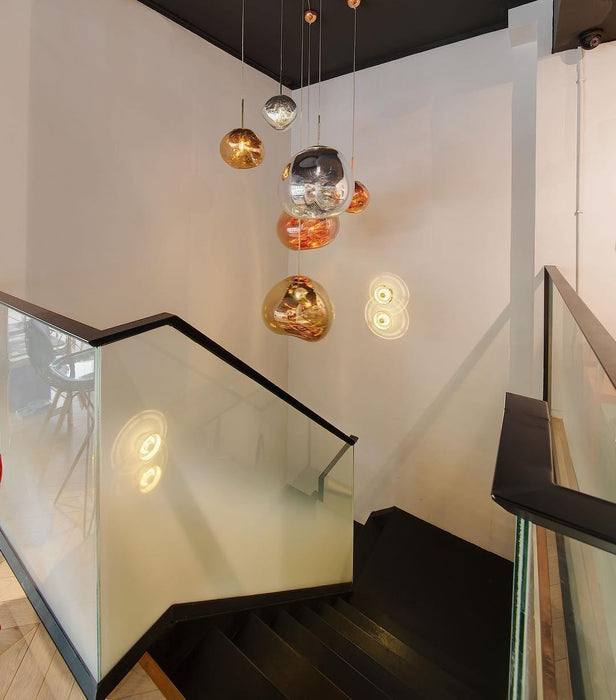 Multi Lava Round Pendant Lamp-DWHOME