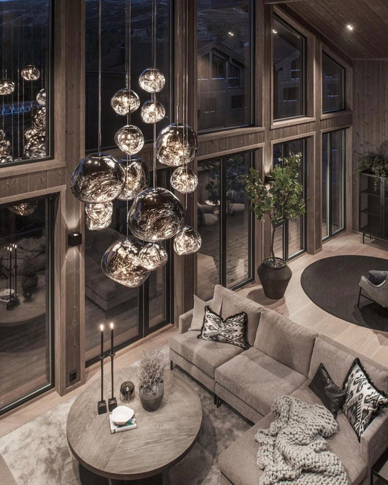 Multi Lava Round Pendant Lamp-DWHOME