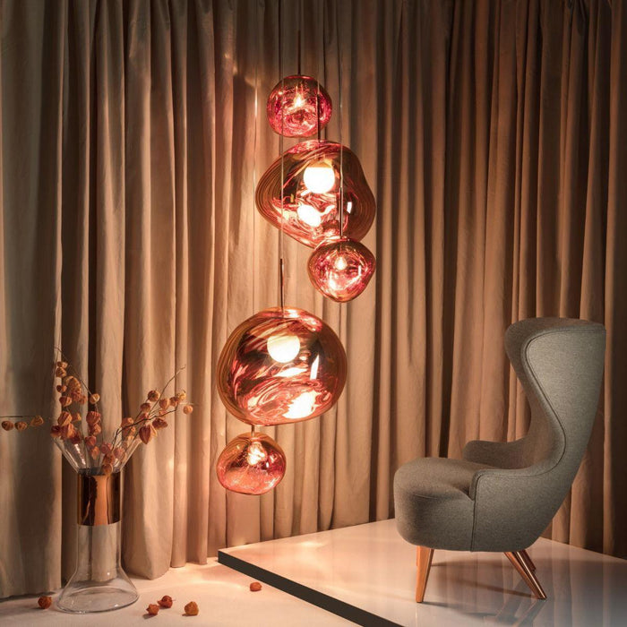 Multi Lava Round Pendant Lamp-DWHOME