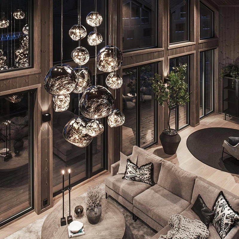 Multi Lava Round Pendant Lamp-DWHOME