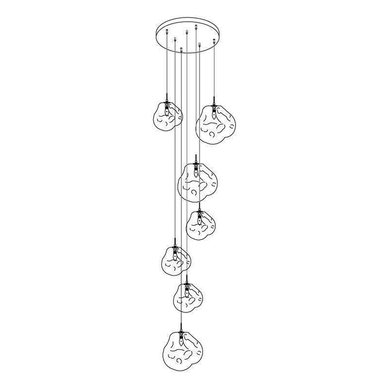 Multi Lava Round Pendant Lamp-DWHOME
