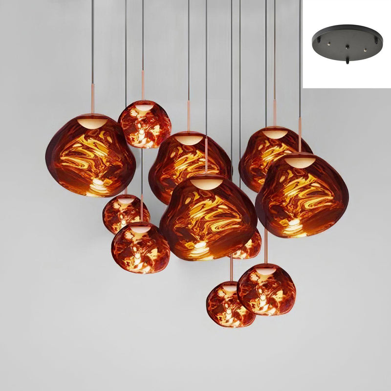 Multi Lava Round Pendant Lamp-DWHOME