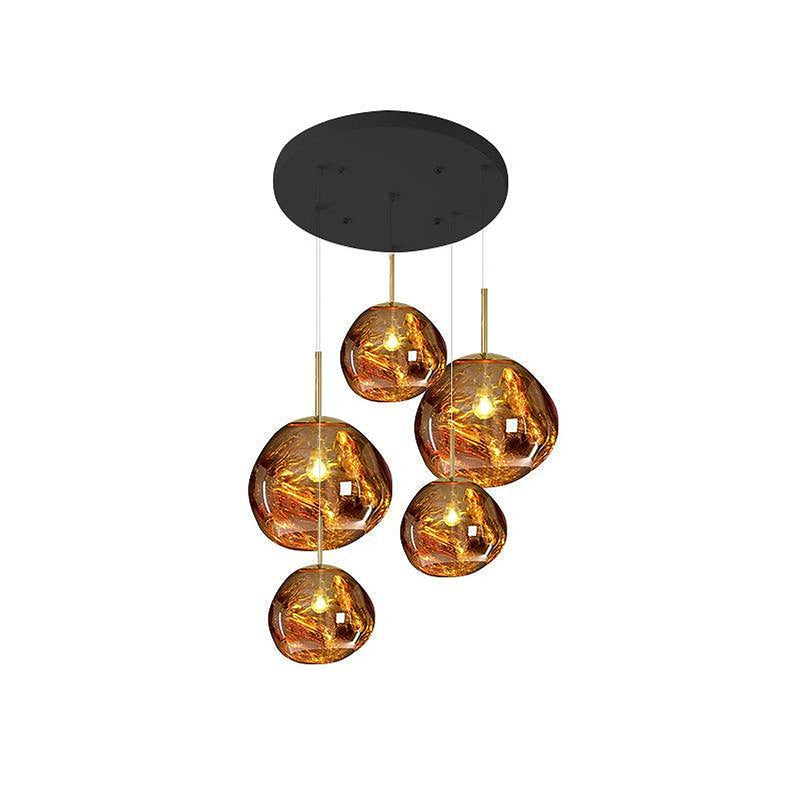 Multi Lava Round Pendant Lamp-DWHOME