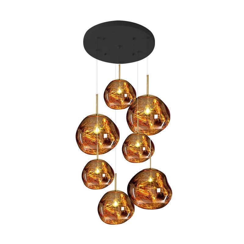 Multi Lava Round Pendant Lamp-DWHOME