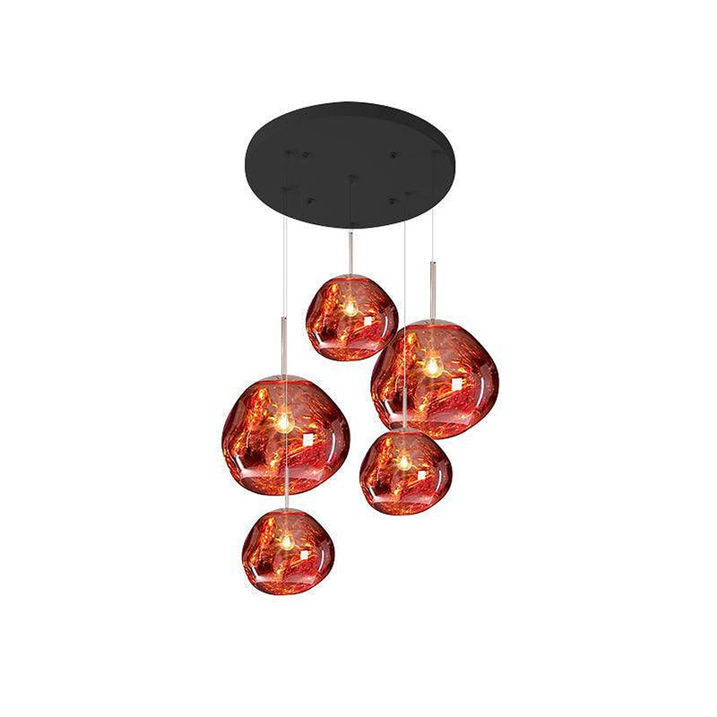 Multi Lava Round Pendant Lamp-DWHOME