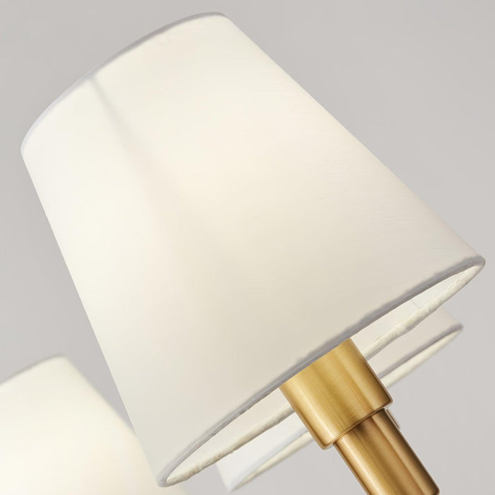 Meridian Mid Century Brass Chandelier-DWHOME