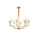 Meridian Mid Century Brass Chandelier.