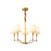 Meridian Mid Century Brass Chandelier.