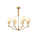 Meridian Mid Century Brass Chandelier.