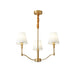 Meridian Mid Century Brass Chandelier-DWHOME