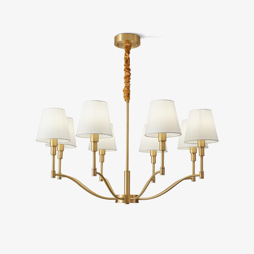 Meridian Mid Century Brass Chandelier.