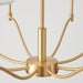 Meridian Mid Century Brass Chandelier.