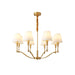 Meridian Mid Century Brass Chandelier - Vakkerlight