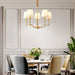 Meridian Mid Century Brass Chandelier-DWHOME