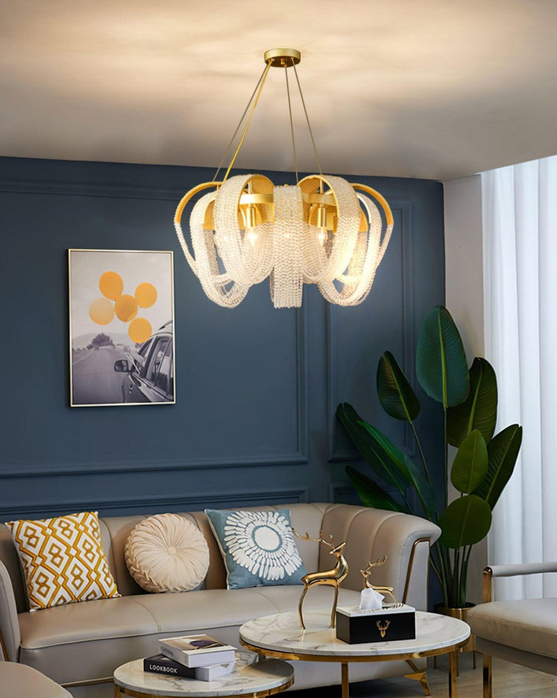 Mesh Crystal Chandelier-DWHOME