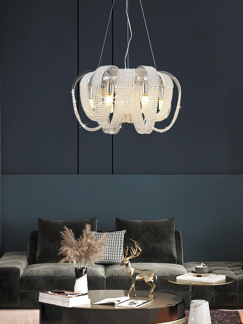 Mesh Crystal Chandelier-DWHOME