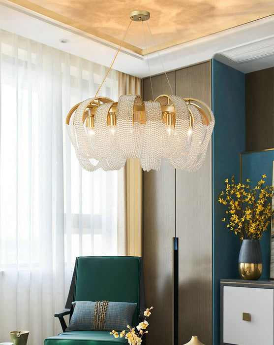 Mesh Crystal Chandelier-DWHOME