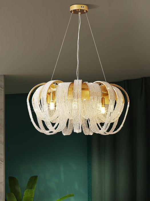 Mesh Crystal Chandelier-DWHOME