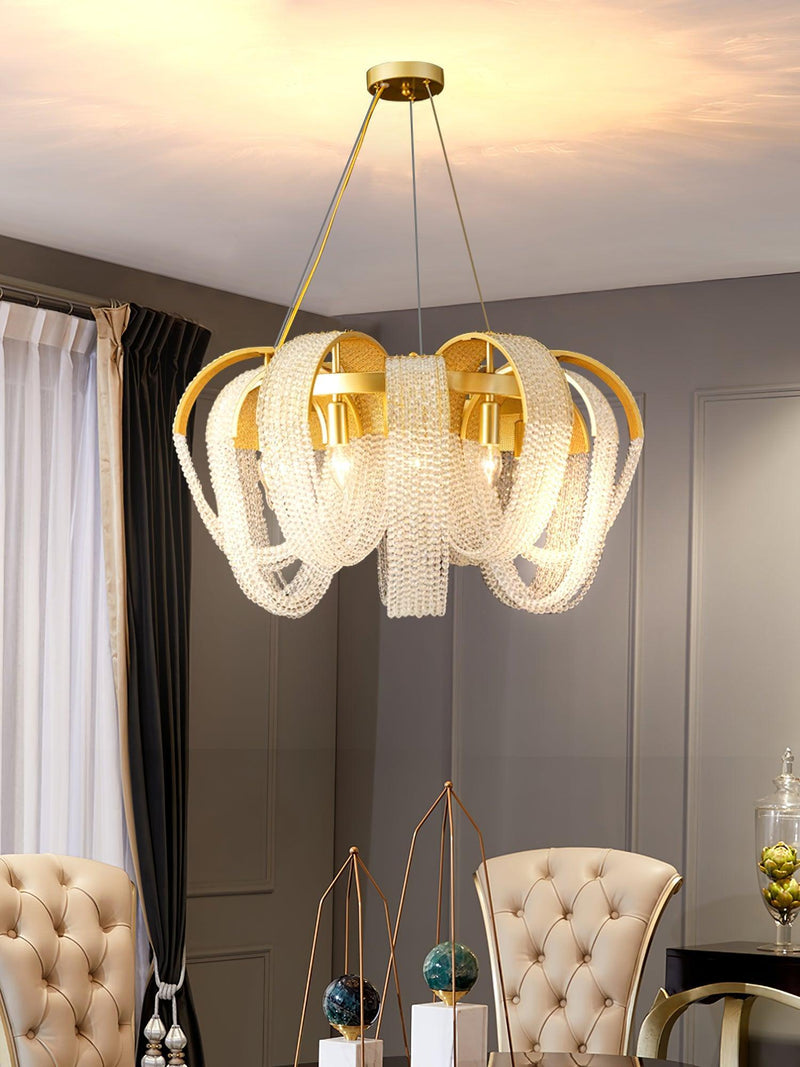 Mesh Crystal Chandelier-DWHOME