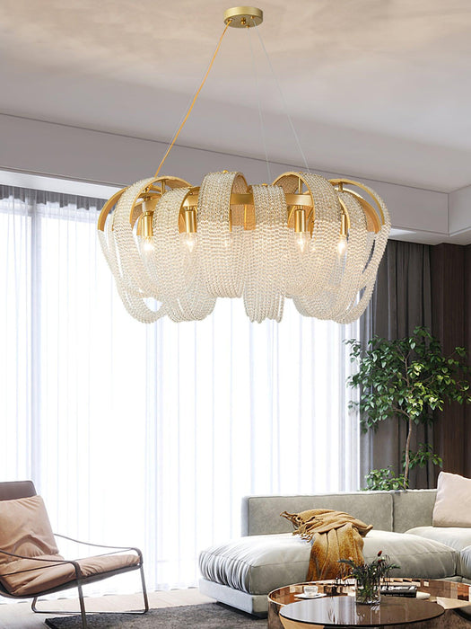 Mesh Crystal Chandelier-DWHOME