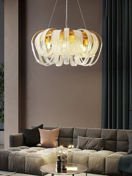Mesh Crystal Chandelier-DWHOME